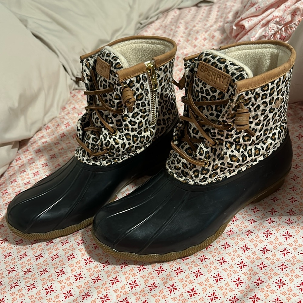 Sperry Cheetah Print Boots